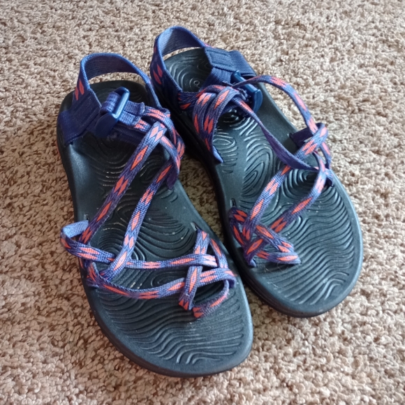 Chaco Women's Sandals - Blue and Red - Picture 2 of 3